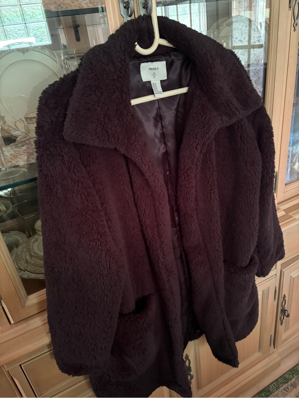 Forever 21 Black Shag Jacket - Medium